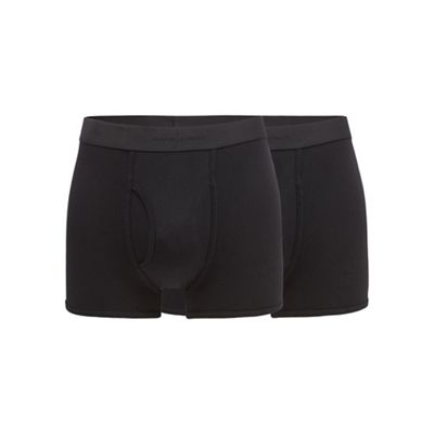 Big and tall designer pack of two black keyhole trunks
